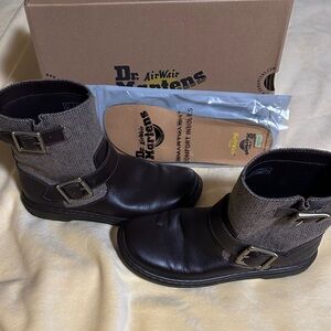 Dr. Martens Dark Brown and Buckle Boots